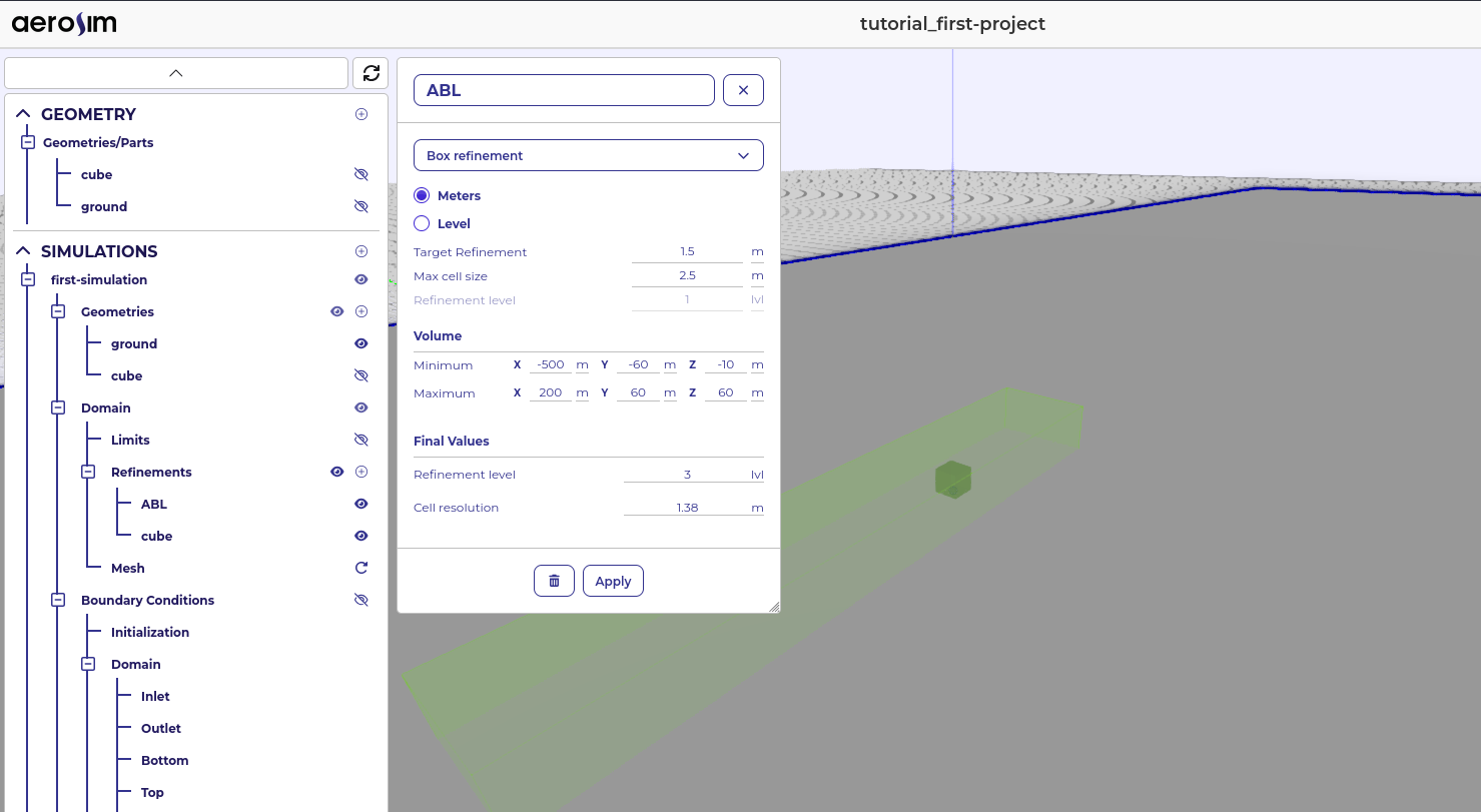 Atmospheric Boundary Layer (ABL) refinement