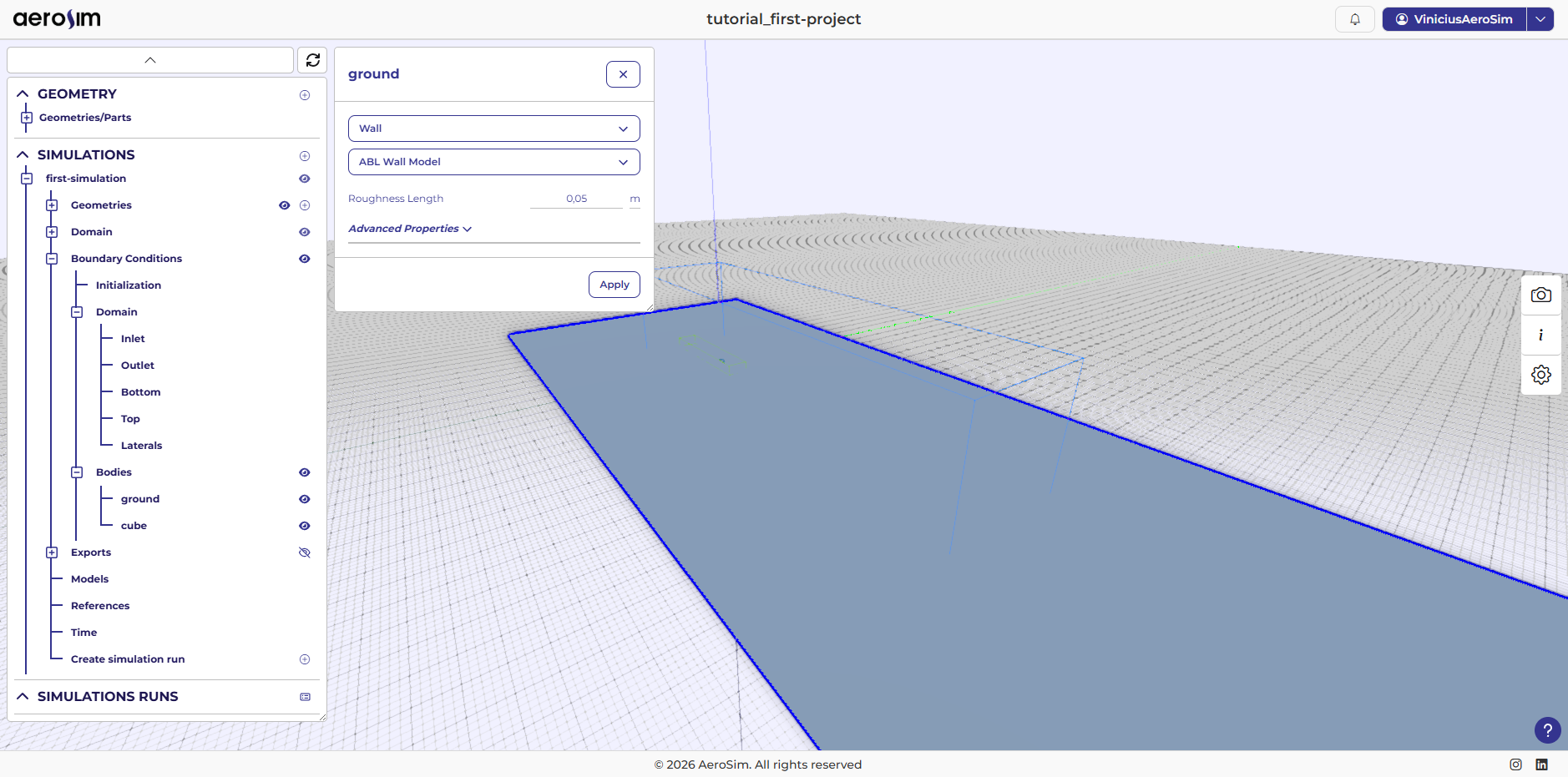 Ground body configuration