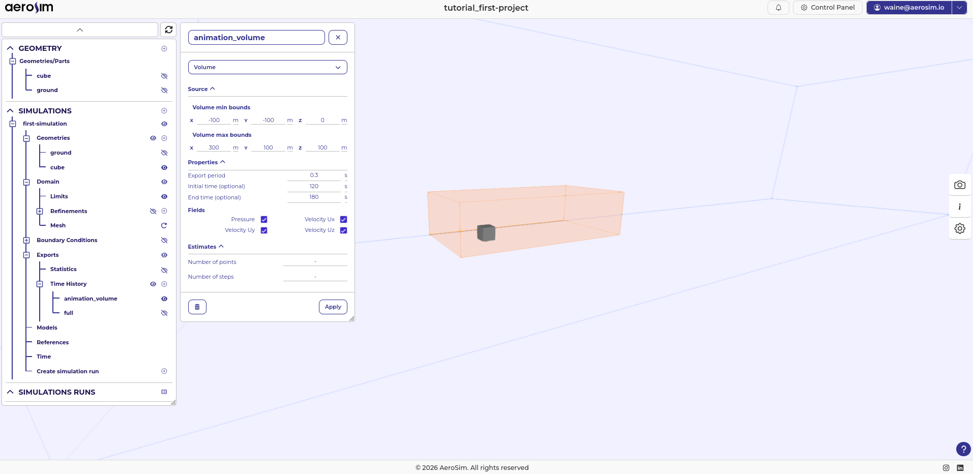 Animation Volume Export