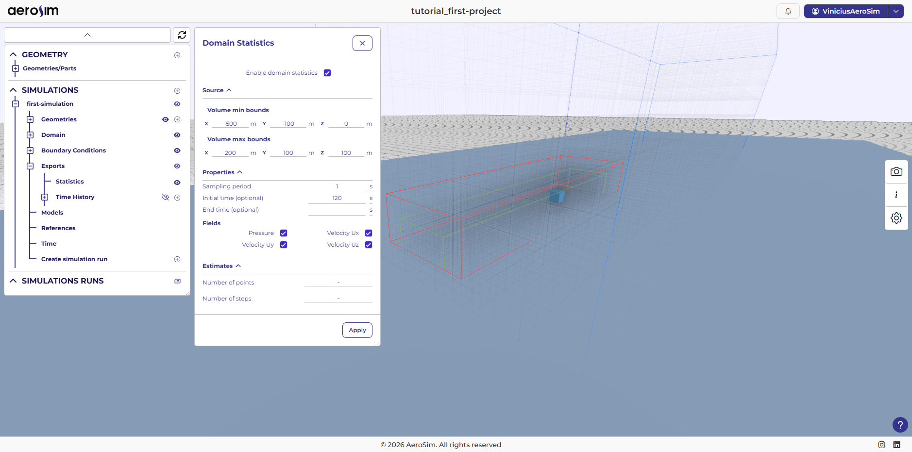 Statistics configuration